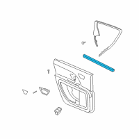 OEM 2012 Dodge Journey WEATHERSTRIP-Rear Door Belt Inner Diagram - 5076876AC