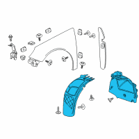 OEM 2013 Buick Regal Fender Liner Diagram - 23191944