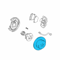 OEM 2005 Pontiac Vibe Rear Brake Rotor Diagram - 88974200