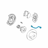 OEM Pontiac Vibe Hose, Rear Brake Diagram - 88971251