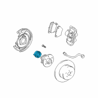 OEM 2003 Pontiac Vibe Rear Speed Sensor Diagram - 88969675