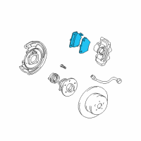 OEM 2003 Pontiac Vibe Pad Kit, Rear Disc Brake Diagram - 88972099