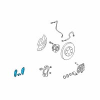 OEM 2010 GMC Acadia Front Pads Diagram - 19421474