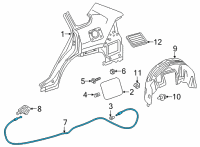 OEM 2022 Toyota Corolla Cross Release Cable Diagram - 77035-0A070