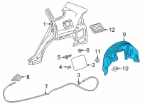 OEM Toyota Corolla Cross Wheelhouse Liner Diagram - 65637-0A040