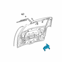 OEM 2005 Pontiac Montana Motor & Bracket Diagram - 19329716