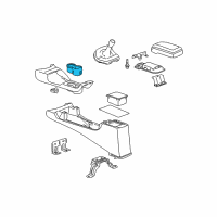 OEM Hummer H3 Liner, Front Floor Console Cup Holder Diagram - 15783110