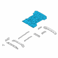 OEM Kia Borrego Panel Assembly-Rear Floor Diagram - 655102J100