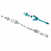 OEM 2020 Honda Civic Shaft Assembly, Half Diagram - 44500-TBF-A00