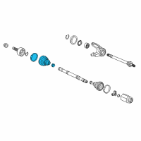 OEM 2015 Honda Accord Boot Set, Outboard Diagram - 44018-T7J-H91
