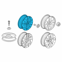 OEM 2012 Honda CR-V Wheel, Disk Al 17X Diagram - 42700-T0A-A82