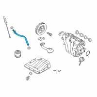 OEM 2017 Hyundai Elantra Oil Level Gauge Guide Diagram - 26612-2B601