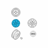 OEM Nissan Altima Disc Wheel Cap Diagram - 40315-JA000