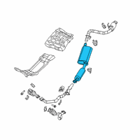 OEM 2021 Jeep Gladiator Exhaust Muffler Rear Diagram - 68464813AA