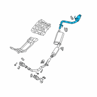 OEM 2020 Jeep Gladiator Exhaust Resonator And Tailpipe Diagram - 68464812AA