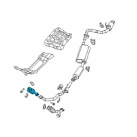 OEM Jeep Gladiator Exhaust Catalyst Converter Diagram - 68252389AG