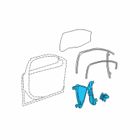 OEM 2010 Chevrolet Malibu Window Regulator Diagram - 20803610