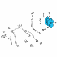 OEM 1997 BMW 540i Washer Fluid Reservoir Front Diagram - 61-67-8-361-439