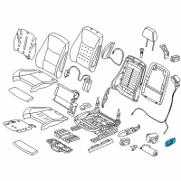 OEM BMW 320i Switch, Seat Adjustment, Memory, Driver Diagram - 61-31-9-382-451