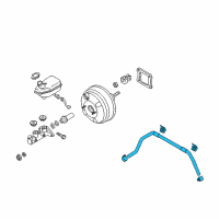 OEM Kia Sedona Hose Assembly-Brake Booster Diagram - 591304D450