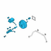 OEM Hyundai Entourage Booster & Master Cylinder Assembly Diagram - 58500-4D500