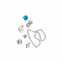 OEM GMC C2500 Suburban Idler Pulley Diagram - 12552361