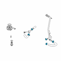 OEM 2019 Toyota C-HR Vent Tube Clamp Diagram - 90080-46349