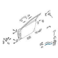 OEM Hyundai Genesis Front Door Inside Handle Cable Assembly, Right Diagram - 81372-B1000