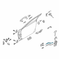 OEM Hyundai Genesis Front Door Side Lock Cable Assembly Diagram - 81391-B1000