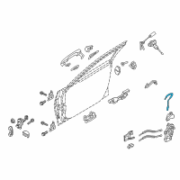 OEM 2015 Hyundai Genesis Front Door Outside Handle Cable Assembly Diagram - 81381-B1000