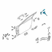 OEM Hyundai Genesis Door Key Sub Set, Left Diagram - 81970-B1A00