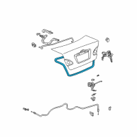 OEM 2003 Toyota Corolla Weatherstrip Diagram - 64461-02070