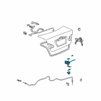 OEM Toyota Lock Assembly Diagram - 64610-02071