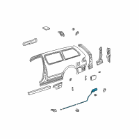 OEM Toyota Sienna Release Cable Diagram - 77035-08010