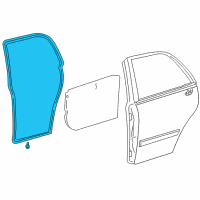 OEM 1999 Toyota Corolla Door Weatherstrip Diagram - 67871-02040