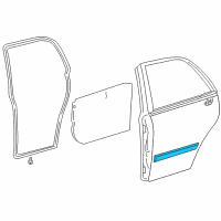 OEM 1999 Toyota Corolla Body Side Molding Diagram - 75741-02913