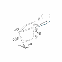 OEM Cadillac DeVille Rod-Rear Side Door Locking Rod Bellcrank Diagram - 10395718