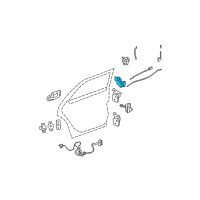 OEM Cadillac DTS Rear Side Door LATCH Diagram - 16637927