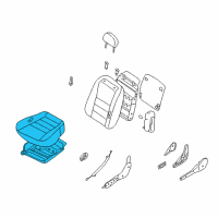 OEM 2001 Nissan Altima Cushion Assy Front Seat Diagram - 87350-0Z980