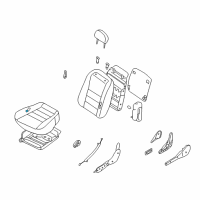 OEM 1998 Nissan Altima Pad-Front Seat Cushion Diagram - 87311-9E000