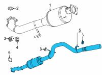 OEM 2020 GMC Sierra 2500 HD Muffler & Pipe Diagram - 84612879