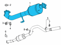 OEM Chevrolet Silverado 2500 HD Converter & Pipe Diagram - 84341182