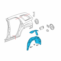 OEM Pontiac Torrent Wheelhouse Liner Diagram - 15231777