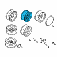 OEM 2016 Ford F-150 Wheel, Alloy Diagram - FL3Z-1007-A