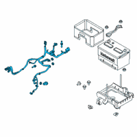 OEM 2017 Ford Police Interceptor Utility Positive Cable Diagram - HB5Z-14300-G