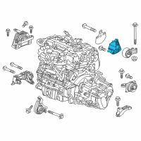 OEM 2012 Buick Regal Rear Mount Bracket Diagram - 13228288