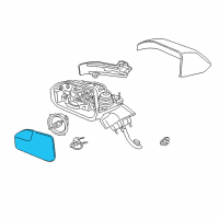 OEM 2013 Lincoln MKZ Mirror Glass Diagram - DP5Z-17K707-B