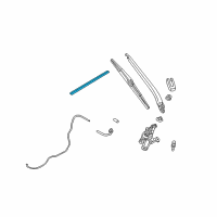 OEM Nissan 350Z Rear Wiper Blade Refill Diagram - 28795-89907