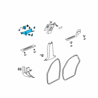OEM Cadillac DTS Windshield Pillar Trim Diagram - 20981257