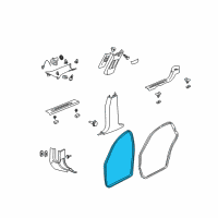 OEM Cadillac DTS Surround Weatherstrip Diagram - 25956333